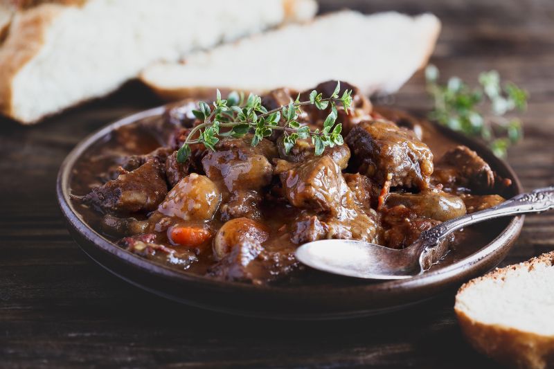 Boeuf Bourguignon at a French Restaurant in Lenox